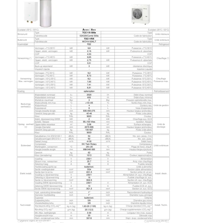 TF THERMA TCC11X-500a-TOC11RIX